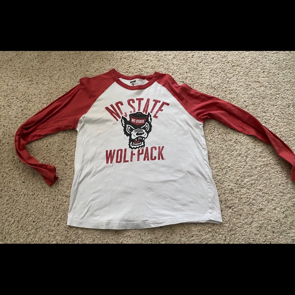 Long sleeve baseball tee NC State